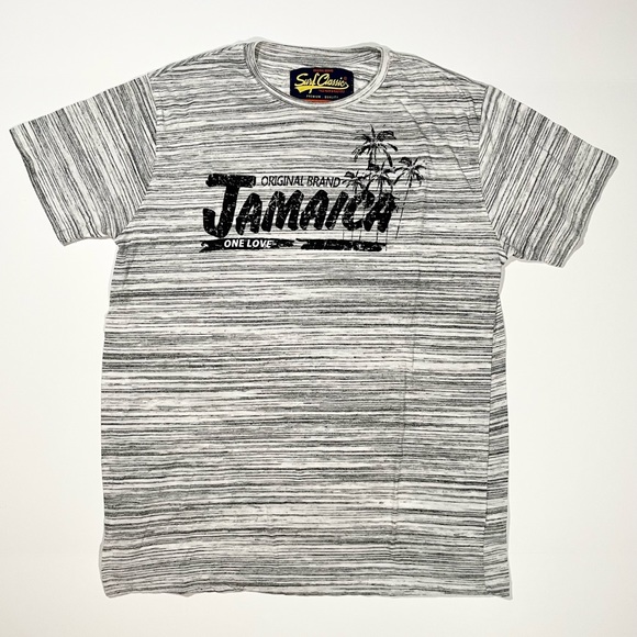Surf Classic Jamaica One Love Super Soft Palm Tree Short Sleeve T-Shirt - Size L - Picture 1 of 6
